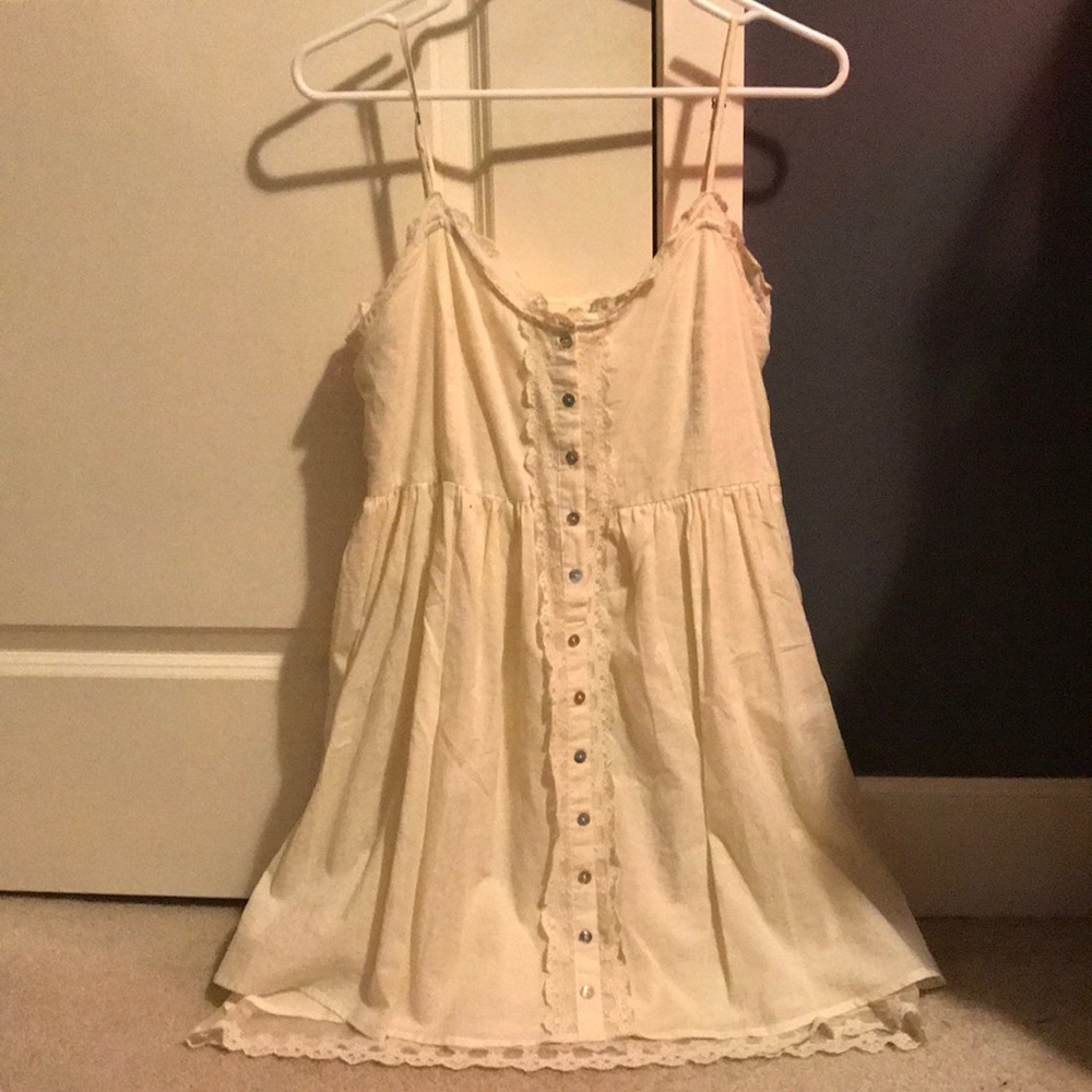 Ivory button down dress